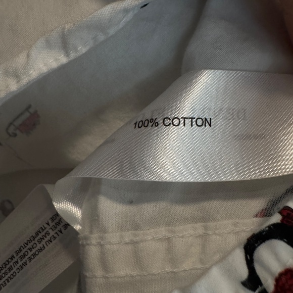 Denim & Flower “Holiday Cheer” Penguin Print Button-Up Shirt – White (XL) - Picture 6 of 6